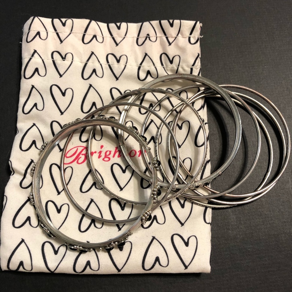 🌻Silver Bangle Set - Picture 2 of 5